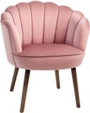 Homcom Küchenstuhl Polyester, Gummiholz 66B x 66T x 78,5H cm Rosa