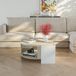 en.casa Salontafel Klipsari 75x75x40 cm wit en travertin