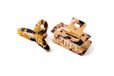 Emilie collection Fliex Emilie collection - Haarklem - Mini Klein - Marmer Look - Bruin/Beige/Zwart - 2 Stuks