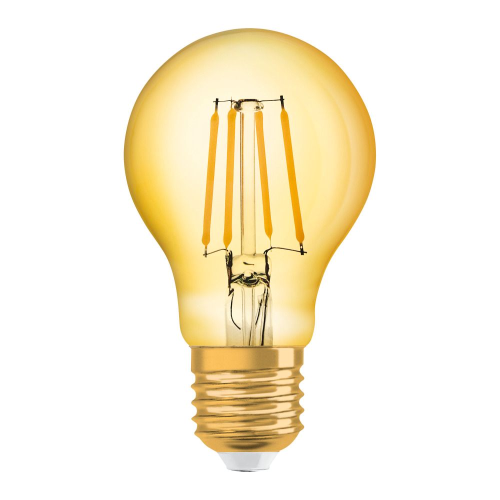 Osram Vintage 1906 LED Classic E27 A 4W 824 Filament Goud | Zeer Warm Wit - Vervangt 35W