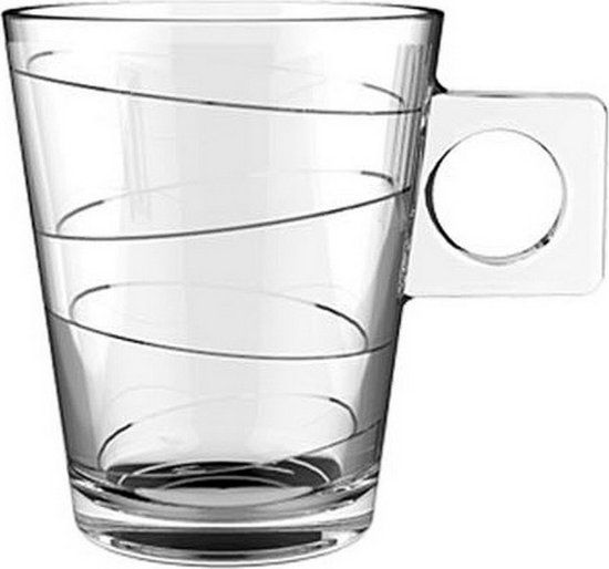 inde Lima onda Koffiekopjes Set - 3 Stuks - 8 cl - Kristal - Overig