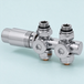 S'Afielina Thermostat de radiateur Set Multibloc pour radiateur Robinetterie de raccordement pour radiateur de salle de bain, chromé (1 pc)