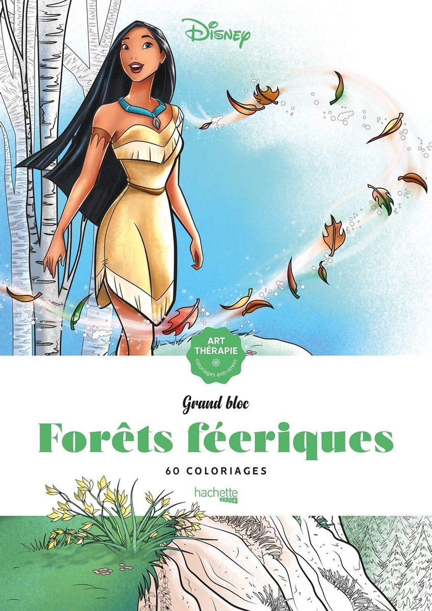 hachette heroes Les grands blocs Disney Forêts féeriques - Kleurblok voor volwassenen