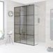 Hudson Reed Paroi de douche verrière – 90 cm – Bras stabilisateur – Design contemporain – Barq