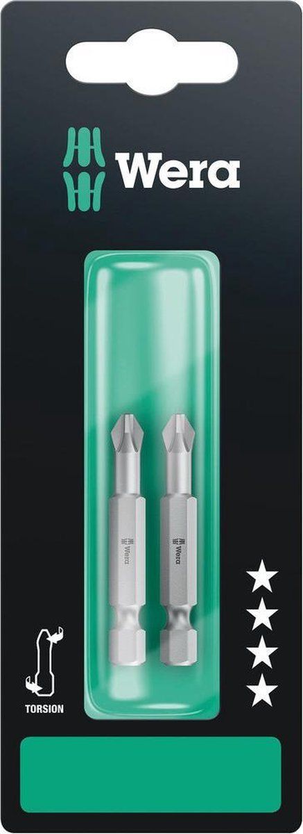 Wera Bit 851/4 TZ SB, torsievorm, PH 1 x 50 mm