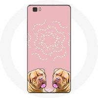 Maniacase Hoesje voor Huawei P8 Dogue de Bordeaux symmetrische foto