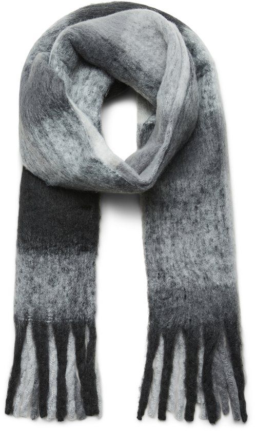 VERO MODA VMIVY LEAGUE SCARF NOOS Dames Sjaal Polyester Geruit Grey Pinstripe