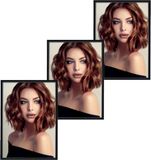 Zep - Fotolijst - Zwart - Metaal - Glas - Staand - 15 x 20 cm - 3 stuks