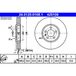 ATE Lot De 2 Disques De Frein 24.0125-0108.1 Vw 3a0 615 301