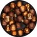 Decoris Mini kerstballen - 28x st - cannelle brun - D3 cm - kunststof