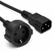 Allteq - C14 naar Schuko female apparaatsnoer - 1 meter - Zwart