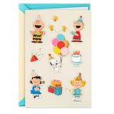 Hallmark Signature Pinda's verjaardagskaart (Charlie Brown en vrienden). | Premium Cardstock