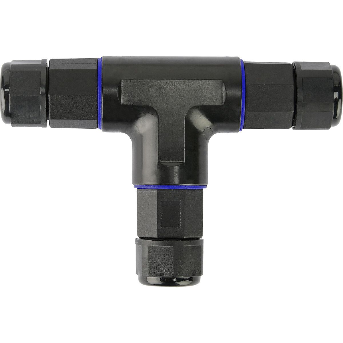 BES LED Kabelverbinder - T Connector - Waterdicht IP68 - 3 Aderig - Zwart