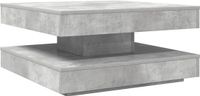 vidaXL Salontafel, 360 graden draaibaar, betongrijs, 70 x 70 x 34,5 cm