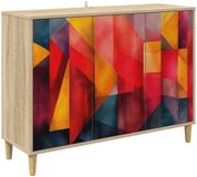 vidaXL Dressoir HEESCH Sonoma 102 x 33 x 75 cm Bewerkt hout