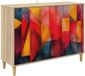 vidaXL Dressoir HEESCH Sonoma 102 x 33 x 75 cm Bewerkt hout