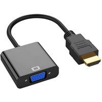 Phonillico® HDMI naar VGA-kabeladapter (mannelijk naar vrouwelijk) voor laptop/console/tv-box naar monitor/HDTV/videoprojector