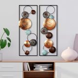 Merkloos / Sans marque Asir - Decoratief metalen wandaccessoire - Veelkleurig - 100% Metaal - 92 x 4 x 36 cm