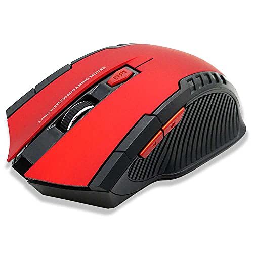 Ociodual USB 2.0 Cordless Wireless Mouse GF2428 Rode draadloze muis optische sensor 6 toetsen 800 1600 DPI ontvanger draadloze muis