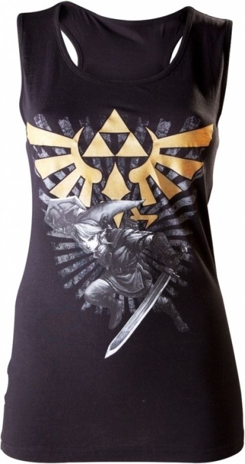 Difuzed Nintendo - Black. Zelda Female Tank Top - L - 8718526024876