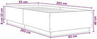 vidaXL Bedframe Sonoma Eiken 80 x 200 cm Bewerkt hout