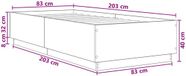 vidaXL Bedframe Sonoma Eiken 80 x 200 cm Bewerkt hout