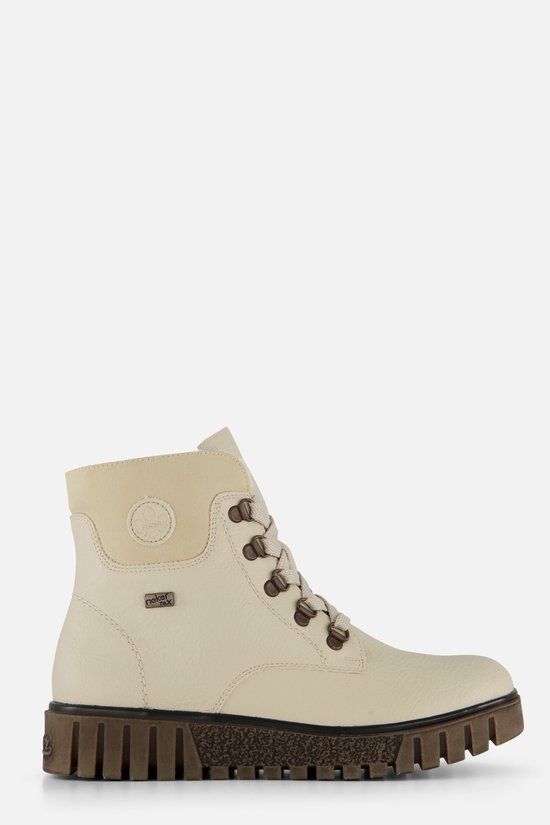 Rieker Dames Veterboot Ecru Maat 42