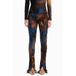 Desigual flared jacquard broek met print - meerkleurig
