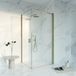 Fortifura Galeria Douchecabine - 80x160x200cm - profiel veiligheidsglas - antikalk - PVD - geborsteld messing (goud)