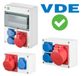 asv-elektro PCE Bouwstroomverdeelers, wandverdeelers, CEE-stopcontacten 16A en 32A, PCE-stopcontacten