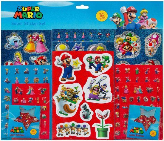 Super Mario Sticker Set - Multi Colour - Hobbysticker