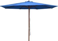 Syfax Parasol met houten paal 350 cm blauw