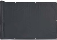 vidaXL Balkonscherm 300x90 cm PVC Antracietkleurig