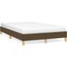 Lit double adulte cadre de lit sans matelas marron foncé 120x190 cm tissu