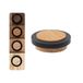 EVI Herrajes Eikenhouten Deurstopper met Zwarte Rubber Ø37x16mm Zelfklevend Mod.20335X12
