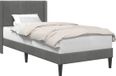 vidaXL Bedframe met hoofdeinde Donkergrijs 90 x 200 cm Fluweel