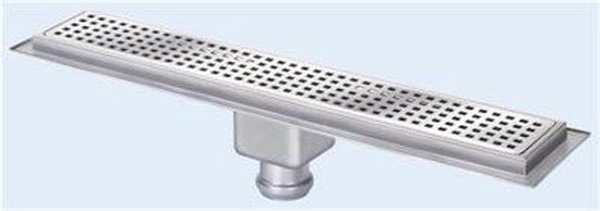 Van den Berg RVS douchegoot - 70 cm - Onderuitloop - Open rooster - 5 jaar garantie