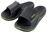 Seac Unisex CAYA rubberen slippers voor strand en zwembad, zwart/groen, 9,5