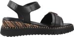Tamaris - Dames - Plateau sandalen - Zwart - Maat 37