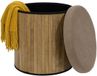Home Deco Factory Poef - heritage - taupe - hout/polyester - 38 cm