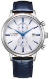 Citizen CA7069-16A Horloge - Leer - Blauw - Ø 41 mm