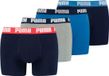 PUMA BASIC BOXER Hommes 4P Bleu/Multicolore Taille XXL