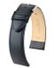 HIRSCH Osiris Horlogebandje - Cow boxleer, 20 mm Breedte bevestiging, glanzend zwart