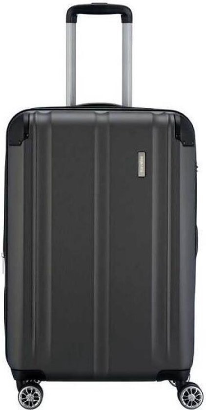 travelite City 4 Wiel Trolley M Expandable antraciet Harde Koffer Grijs