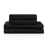 Blumtal Terry Handdoeken Set - 2 x Baddoek & 2 x Handdoek: Zwart