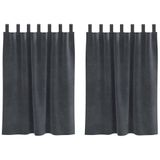 vidaXL Gordijnen 2 st lichtgrijs 140 x 140 cm fluweel