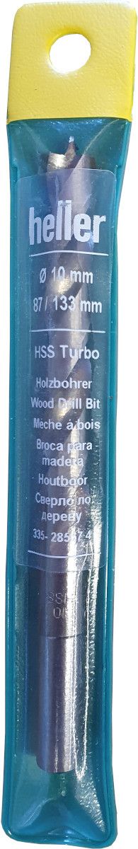 Heller HSS Turbo Wood Drill Bit - 10x133mm