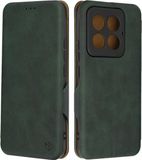 Techsuit Hoesje geschikt voor Xiaomi 14 Pro - Safe+ Book Wallet Case - Donkergroen