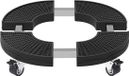 SMONTER Support de plante réglable (38-50 cm) Chariot de plante robuste (Daylight 200 kg) Support de plante roulant intérieur et extérieur avec freins Noir