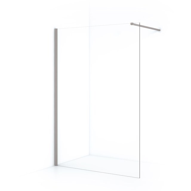 Maxaro Inloopdouche Diamond 130cm 8mm Helder Veiligheidsglas Geborsteld RVS